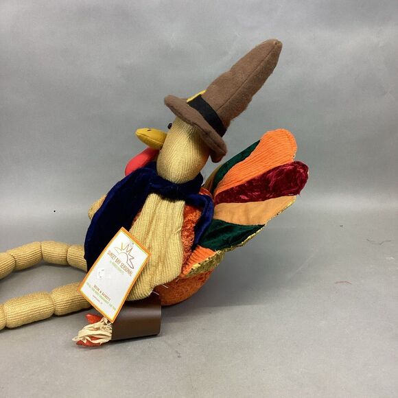Sunset Bay Seasonal Turkey Pilgrim Plush Shelf Sitter #C5959 - 28” - Picture 7 of 15